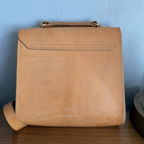 Grace Gordon Lucy Tanned Leather Crossbody Satchel Bag - Picture 8 of 12